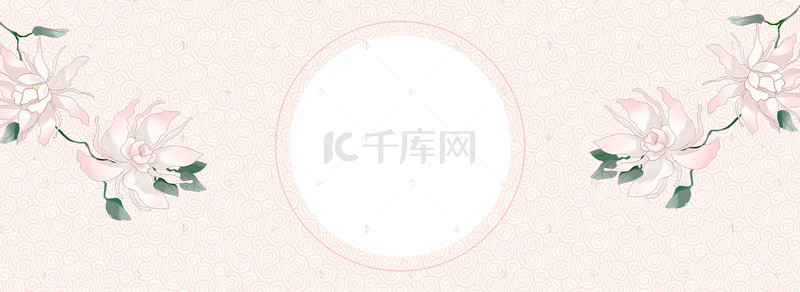 中国风玫瑰木板云纹中秋电商banner