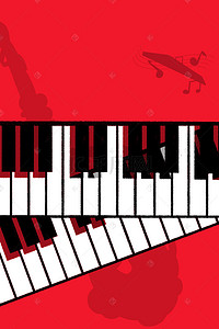 卡通抽象乐器音乐会宣传海报背景素材