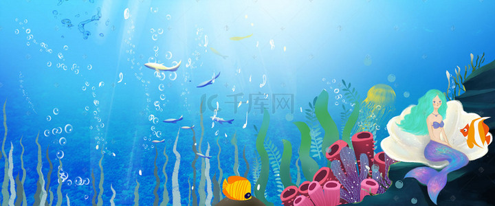 海底世界海洋生物背景