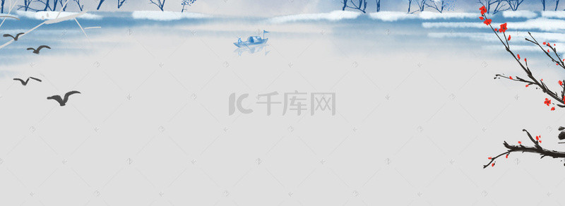 中国古韵背景图片_中国风水墨画西湖风景平面广告