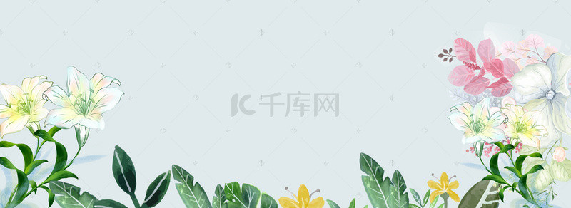 电商清新夏日蓝色女装促销海报banner
