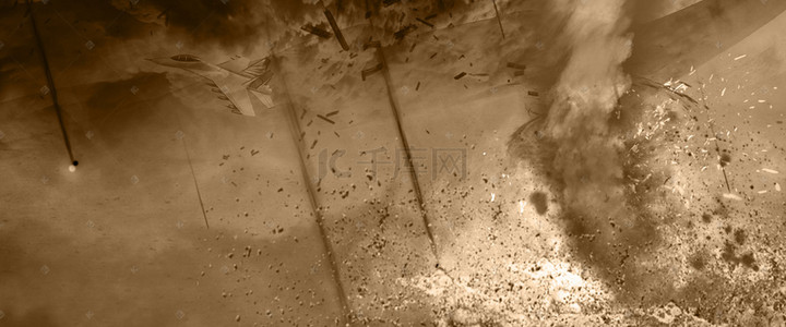 战争爆炸背景图片_爆炸大气沙漠战争游戏战场背景