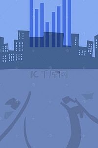 科技背景背景图片_蓝色的城市科技背景