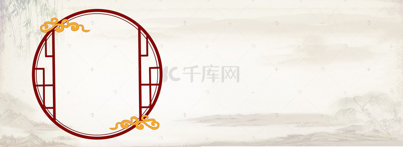 熟食banner背景图片_水墨中国风圆环卤味熟食电商banner