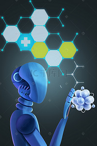 国外海报背景图片_未来科技医学实验海报设计