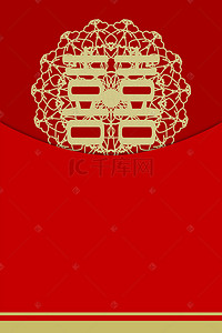 手绘红色喜庆海报背景图片_卡通手绘中式婚礼