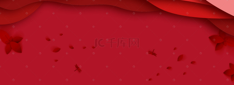春节海报剪纸背景图片_喜庆红色春节主题海报