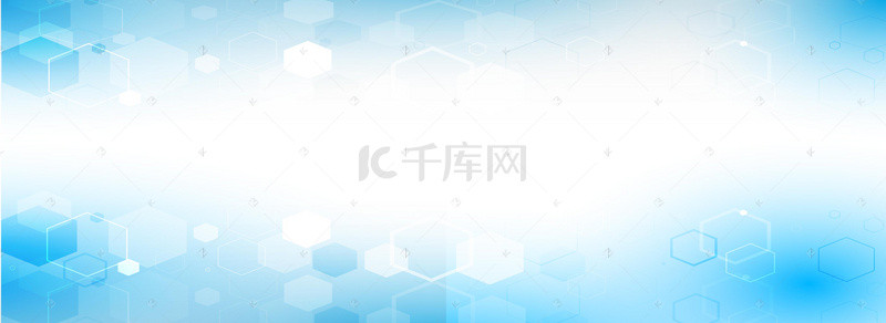 企业背景图片_六角形蓝白色企业banner背景