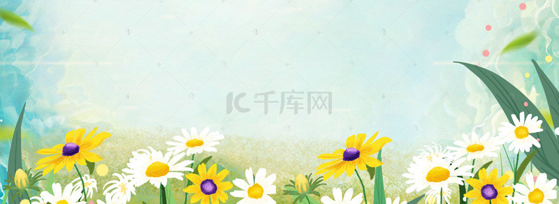 轮播图背景背景图片_淘宝夏季花卉小清新海报背景