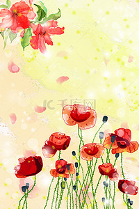 浪漫花卉素材背景图片_浪漫梦幻水彩花朵春季新品上市海报背景素材