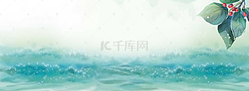 夏季清新淘宝海报背景图片_淘宝夏季手绘卡通清新风景海报背景
