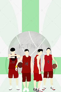 团结拼搏背景图片_篮球比赛海报矢量背景