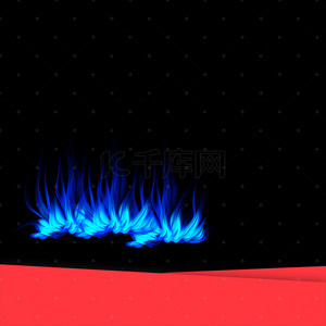 蓝色火焰电磁炉PSD分层主图背景素材