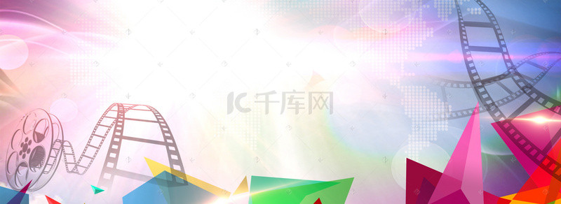 简约渐变电影节胶卷banner