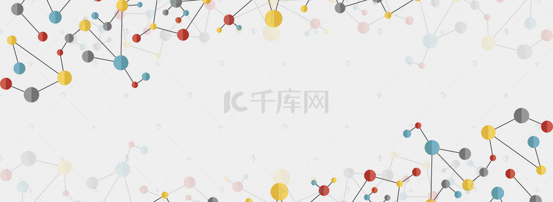 科技banner背景图片_灰色简约扁平化医疗科技banner背景