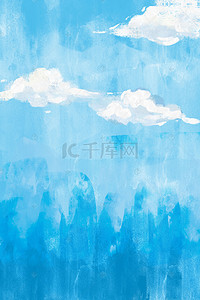 天空免抠背景图片_卡通蓝色的背景免抠图