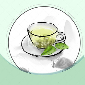 绿茶春茶背景图片_食品茶叶春季主图直通车春茶上市