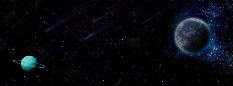 宇宙背景图片_地球星空宇宙banner