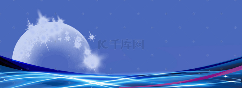 企业文化科技商务蓝色海报banner背景