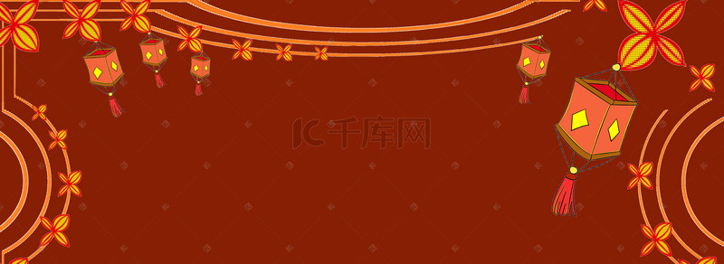 banner中秋背景图片_紫红灯谜花灯灯笼中秋佳节淘宝banner