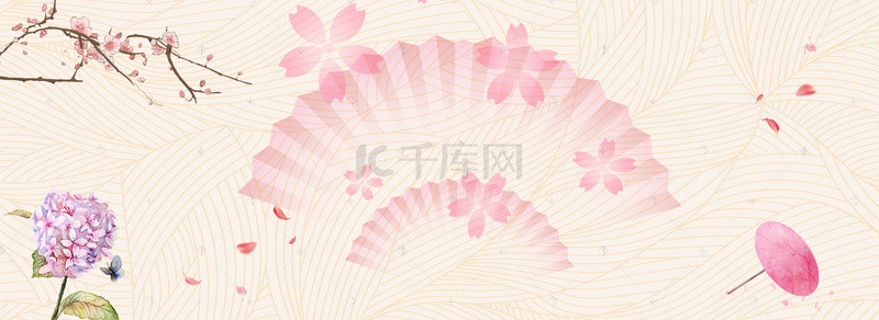 樱花背景图片_中国风粉色banner