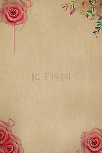 节日纹理背景图片_复古玫瑰节日做旧背景素材
