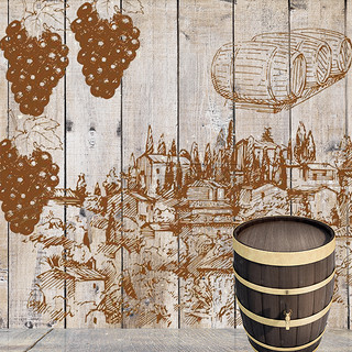 墙背景图片_复古酒窖酒桶木板背景墙背景素材