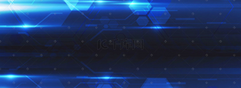 科技流水线条质感地球蓝色banner