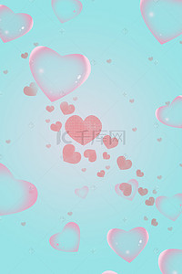 psd气球背景图片_粉色浪漫气球PSD海报背景
