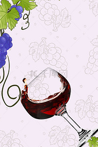 红酒背景图片_矢量欧式复古手绘红酒葡萄酒背景