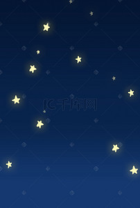 黄色星星手绘背景图片_夜空星空背景图片