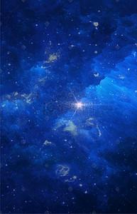 星空分层背景图片_蓝色大气梦幻星空背景素材