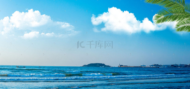 夏天风景高清背景图片_夏季清新大海风景高清背景