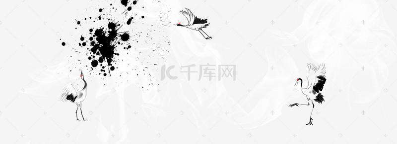 中国珠宝背景图片_中国珠宝怀旧水墨banner