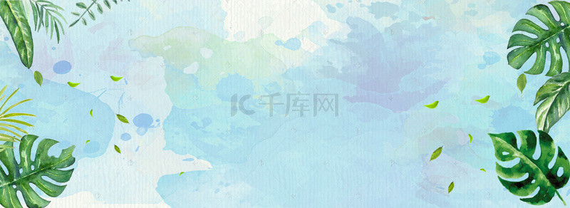 戏曲雅致背景图片_绿色文艺小清新简约海报banner