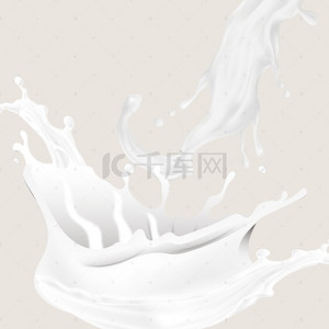 牛奶飞溅背景图片_飞溅羊奶肥皂面膜PSD分层主图背景素材
