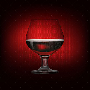 红黑渐变葡萄酒杯海报背景