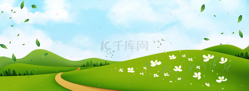 绿叶banner背景图片_绿色环保清新绿叶banner