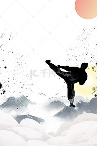 跆拳道招生海报背景图片_健身运动跆拳道海报模板