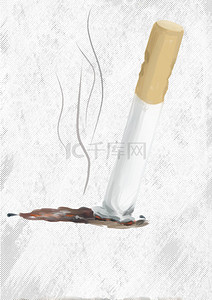 简约烟头烟灰禁止吸烟宣传海报背景素材