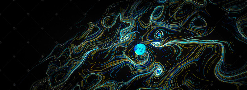 电脑背景图片_科技质感星空星夜螺旋C4D背景