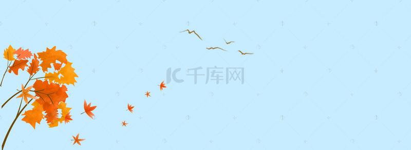 文艺清新冬天背景图片_十一月你好文艺清新蓝色淘宝banner