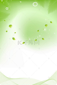 绿色简约边框背景图片_泡泡节约绿色简约边框背景