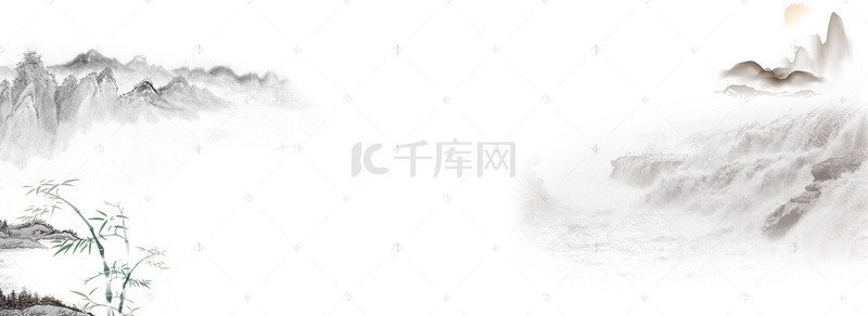中国画背景图片_水墨山水素材背景