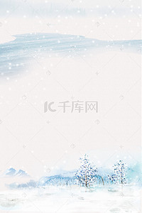 简约雪景创意合成背景图片_12月你好简约psd分层banner