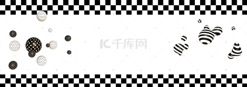 旅游banner背景图片_电商黑白格背景banner