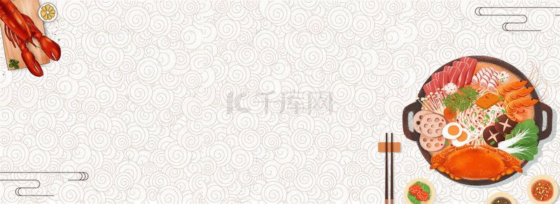 美食图片素材背景图片_美食海鲜吃货banner