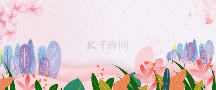 三八妇女节背景图片_卡通剪纸风粉色小清新花卉女王节妇女节背景