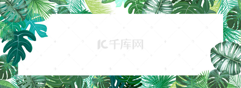背景图片_春夏清新绿色电商海报背景
