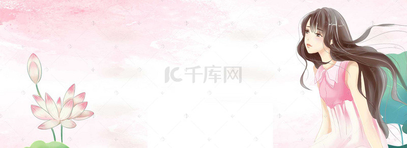 女装背景图片_手绘秋季女装饰品通用促销海banner